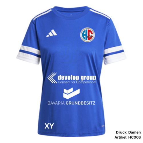 Aufwärmshirt - Adidas Damen Kurzarm Trikot Squadra 25 blau-weiß (JI9988)