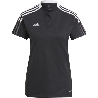 Polo alternativ - weibliche Form - Adidas Damen Poloshirt Tiro 21 schwarz (GM7352)