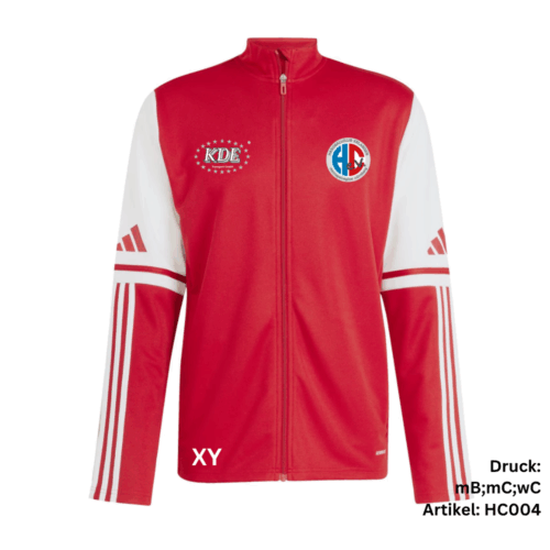 Trainingsjacke/Hoodie Spieler - Adidas Trainingsjacke Squadra 25 rot-weiß (JD2979)