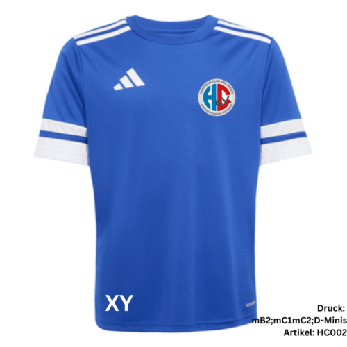 Aufwärmshirt - Adidas Kinder Kurzarm Trikot Squadra 25 blau-weiß (JJ0054)