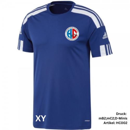 Aufwärmshirt - Adidas Kinder Kurzarm Trikot Squadra 21 blau-weiß (gk9151)