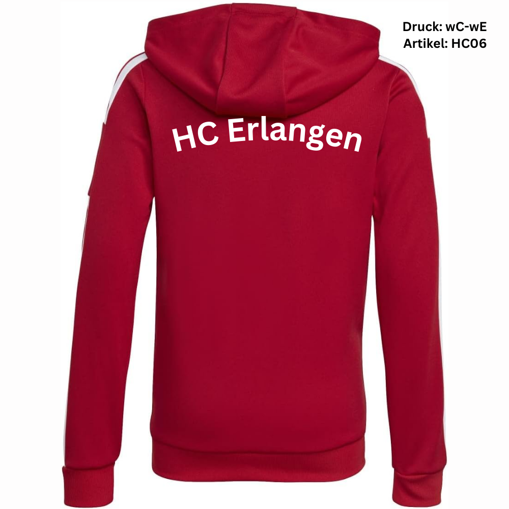 Trainingsjacke/Hoodie Spieler- Adidas Squadra 21 Sweat Hoodie Herren rot weiß (HC6282)
