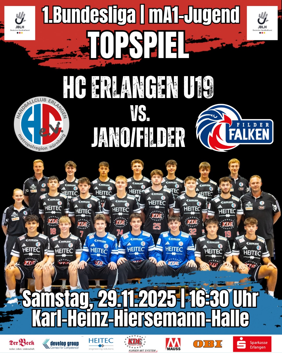 Top Spiel mA gegen Jano/Filder 29.11.2025 16:30 Uhr KHHH